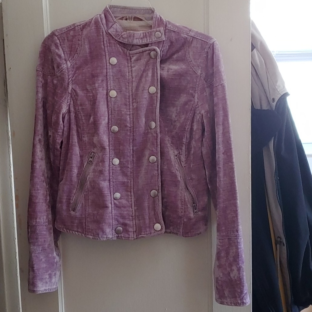 NEW pink velvet free people jacket